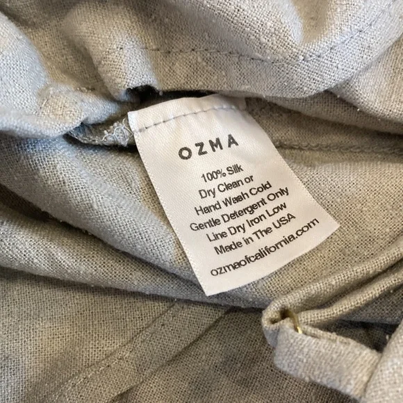 Ozma of California 100% Raw Silk Slip Dress Natural Elevated Basic Boho - Picture 7 of 7